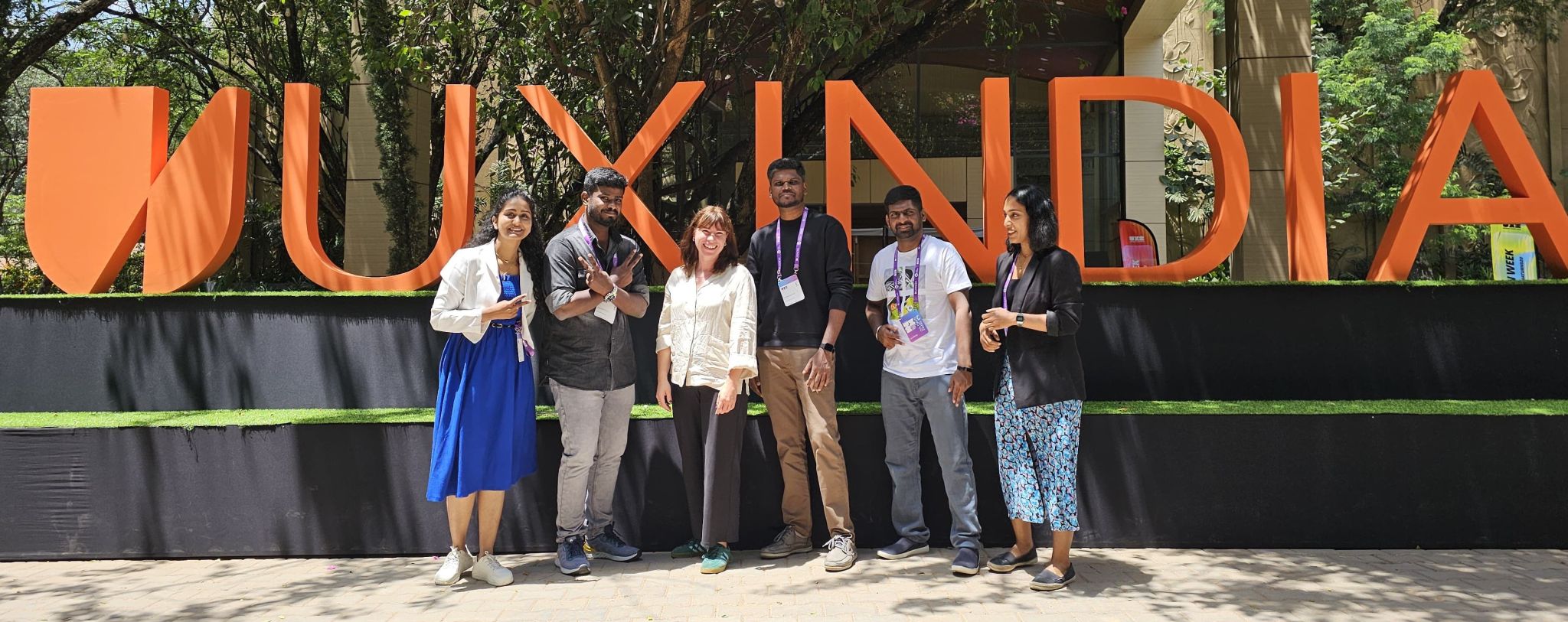 Team at UXINDIA conference representing TrusTrust